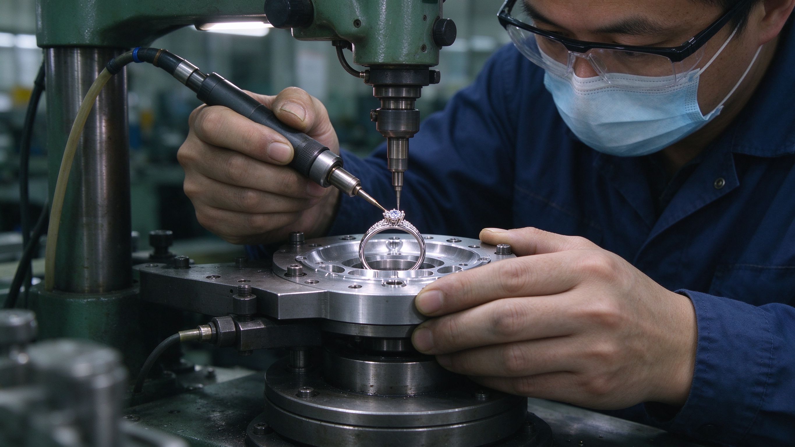 Engaste en cera en fabrica