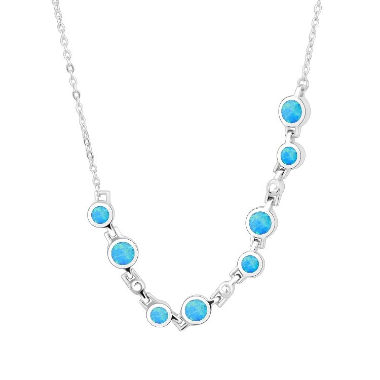 Collar de cadena de tenis y plata para mujer, joyer&iacute;a de piedras preciosas personalizada