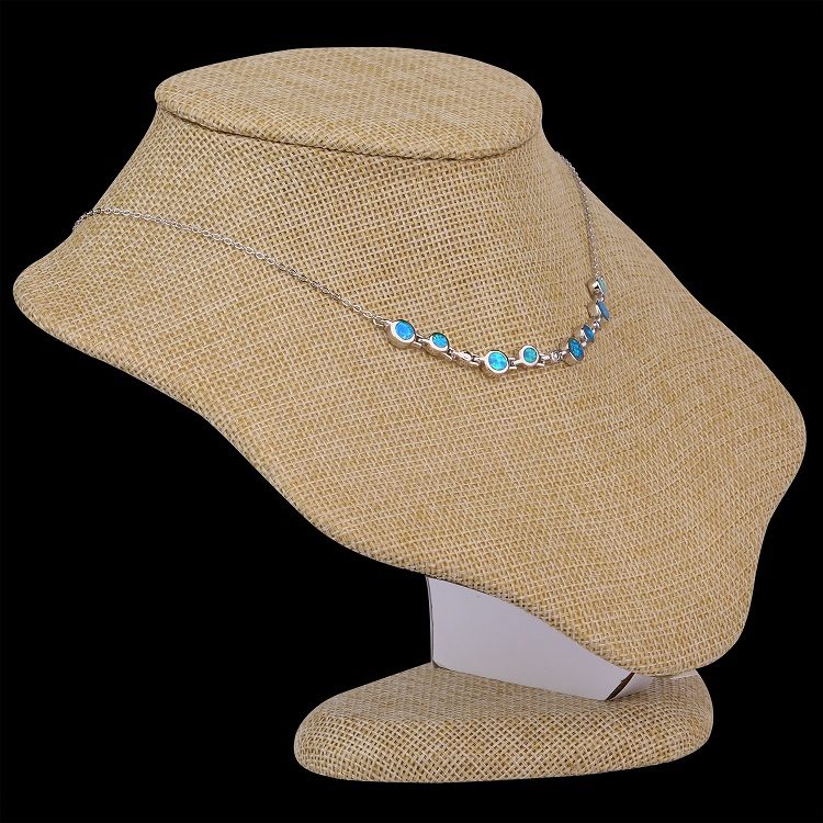 Collar de cadena de tenis y plata para mujer, joyería de piedras preciosas personalizada