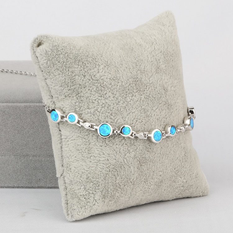 Collar de cadena de tenis y plata para mujer, joyería de piedras preciosas personalizada