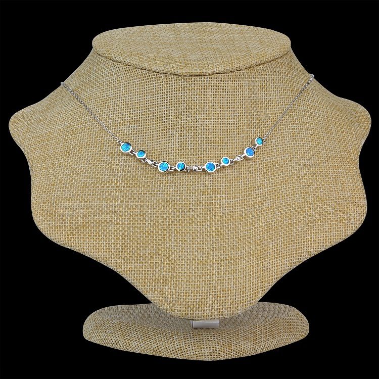 Collar de cadena de tenis y plata para mujer, joyería de piedras preciosas personalizada