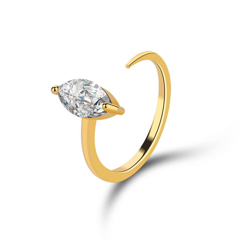 Mascota personalizada de moda cúbico zirconia14k robamos anillo ajustable anillo de plata anillo de Plata de Ley 925
