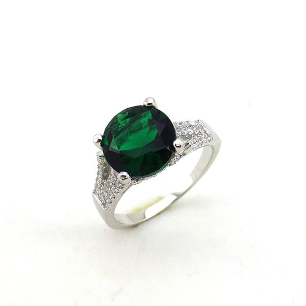 Anillo de Plata de Ley Israelí, Anillo de Plata de Ley 925 Chapado en Rodio con Piedras de Circonita Cúbica
