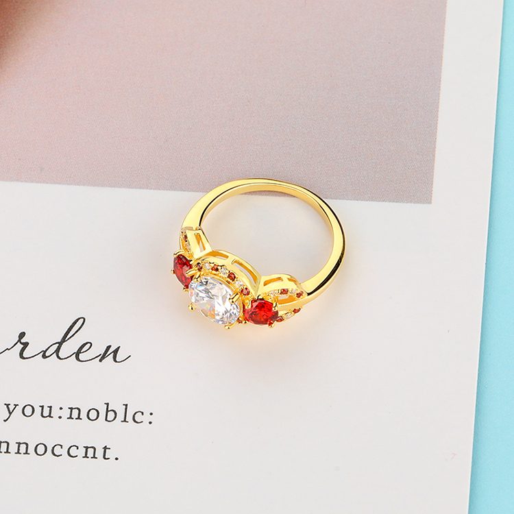 Anillos de Boda Pakistaníes de Plata de Ley 925 con Circonita Redonda