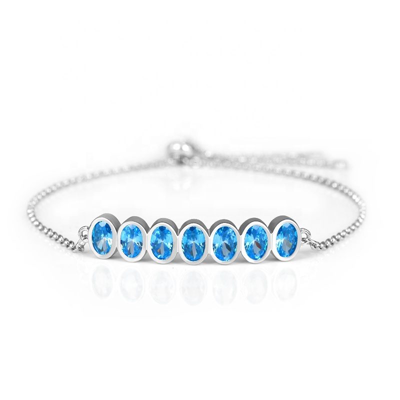 Joyería Personalizada, Pulsera de Plata de Ley 925 con Circonita, para Parejas