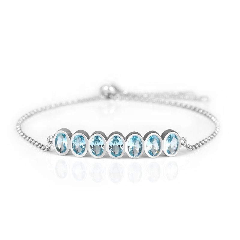 Joyería Personalizada, Pulsera de Plata de Ley 925 con Circonita, para Parejas