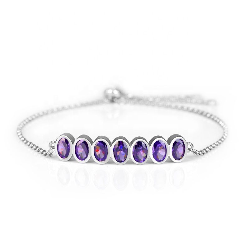 Joyería Personalizada, Pulsera de Plata de Ley 925 con Circonita, para Parejas