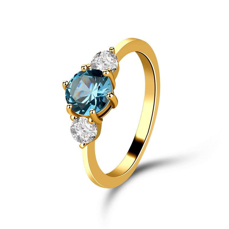 Anillo de compromiso Simple de moda 2023, anillo chapado en oro, joyería, anillo de compromiso de diamantes