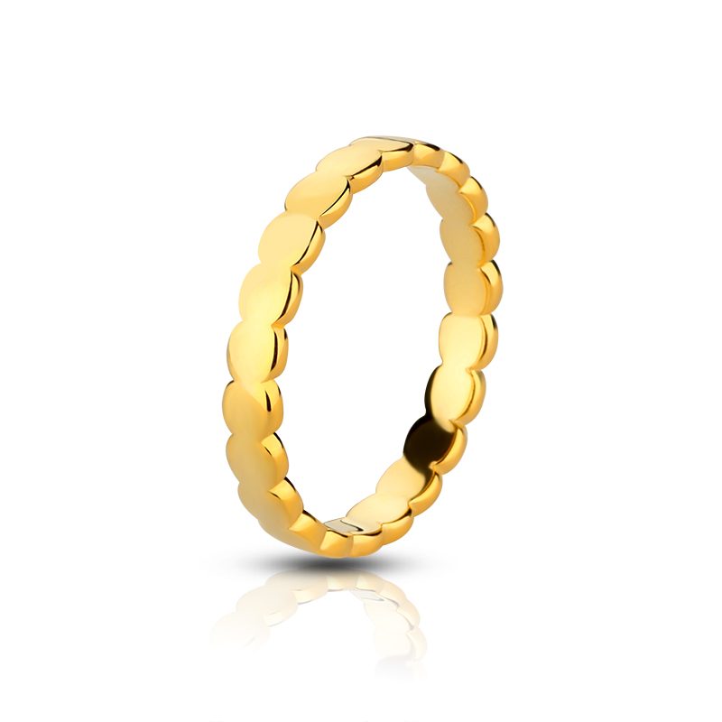 Venta al por mayor mascota joyería de plata mujer joyería fina chapado en oro anillo relleno clásico Simple