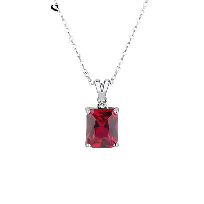 Colgante cuadrado de lujo, colgante de cubo, collar de joyería de circonia cúbica