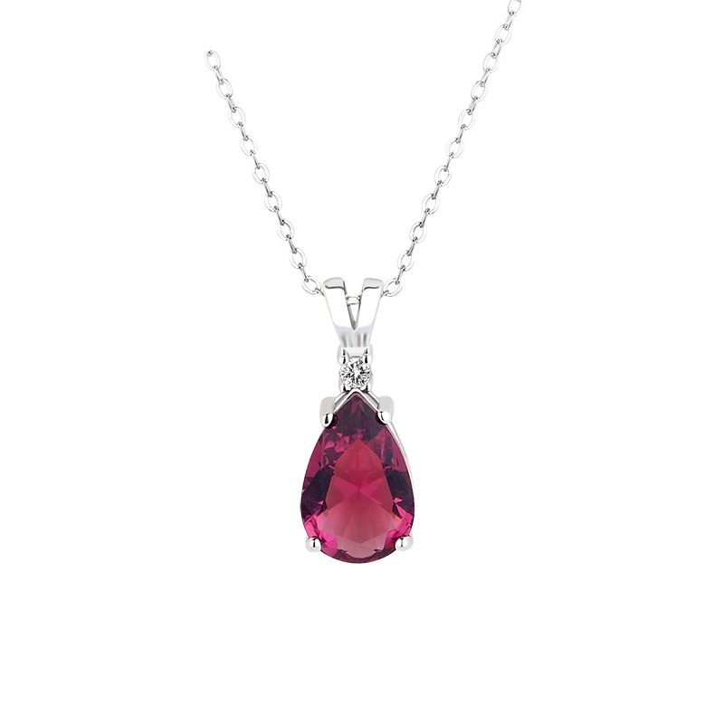 Colgante de plata 925 personalizado, cadena de eslabones de Plata de Ley 925, colgante de gota de agua, collares para mujeres, regalos
