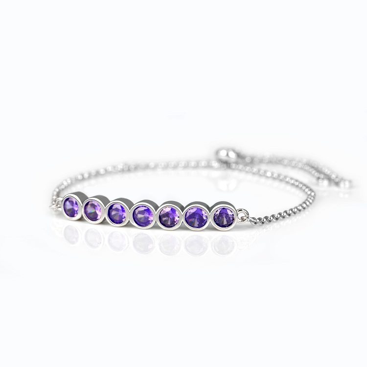 Brazalete de plata de ley pulseras de plata de lujo para mujer