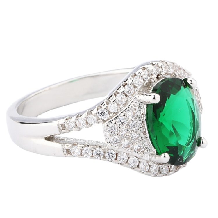 De moda de plata 925 de compromiso regalo de día de San Valentín de piedra CZ anillo de Plata de Ley 925