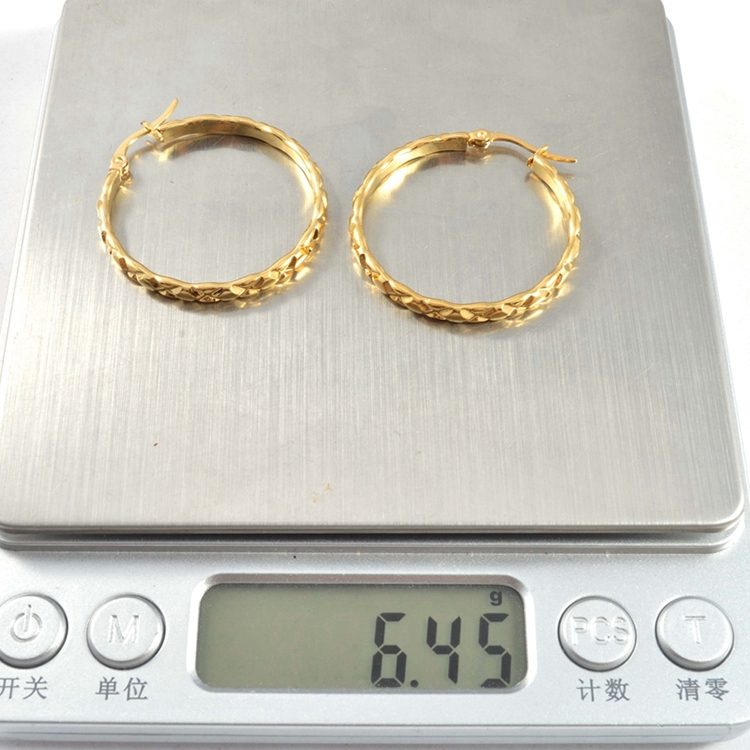 Aretes de Oro Saudí Chapados Baratos, Diseño Hecho en China
