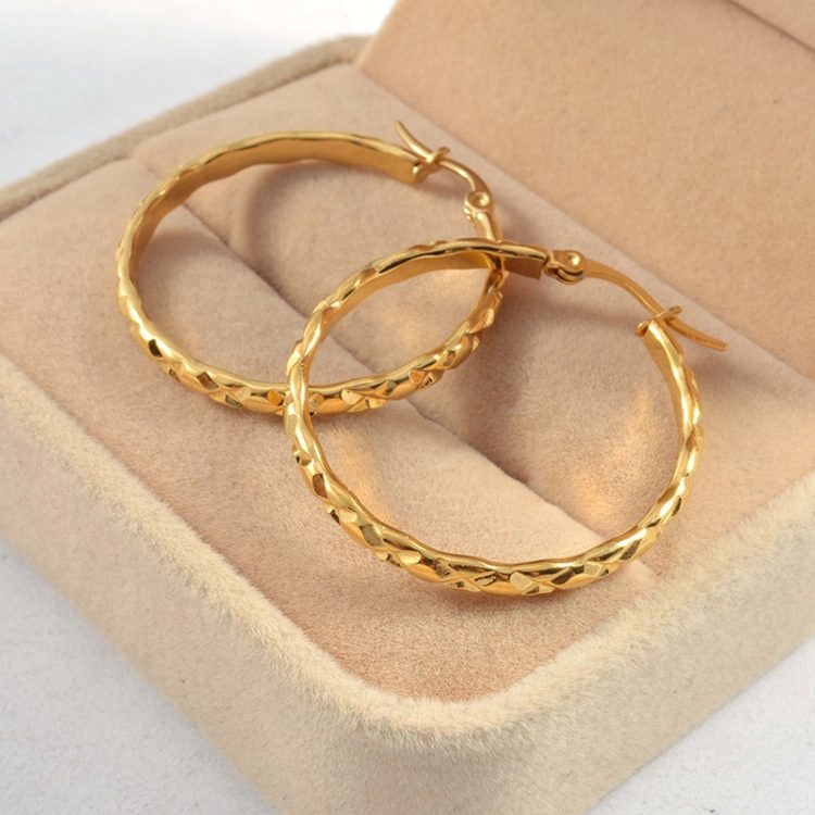Aretes de Oro Saudí Chapados Baratos, Diseño Hecho en China