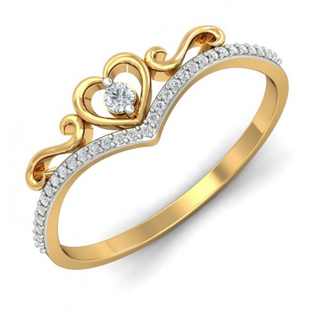 Piedra Blanca, corona de la boda de plata 925 de joyería de anillo de banda anillo de compromiso banda