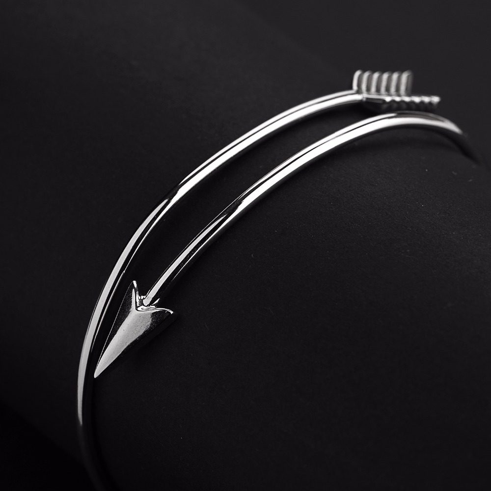 Dropshipping pulsera de plata de flecha de joyería India hecha a mano para mujeres