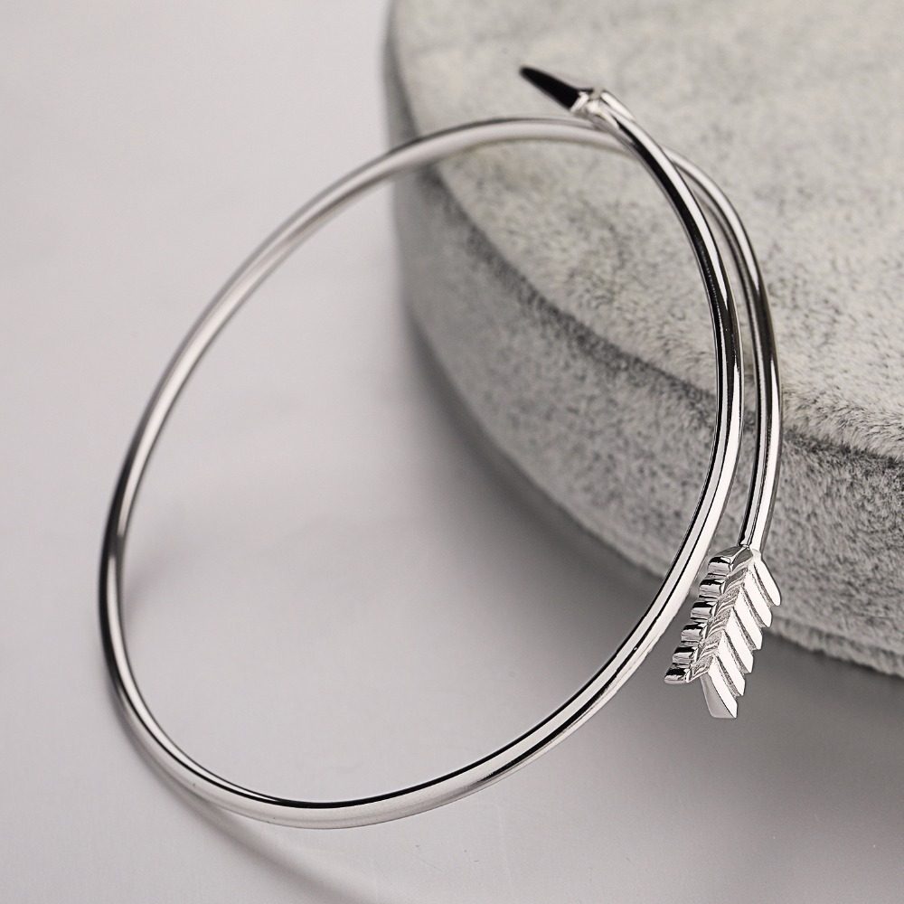 Dropshipping pulsera de plata de flecha de joyería India hecha a mano para mujeres