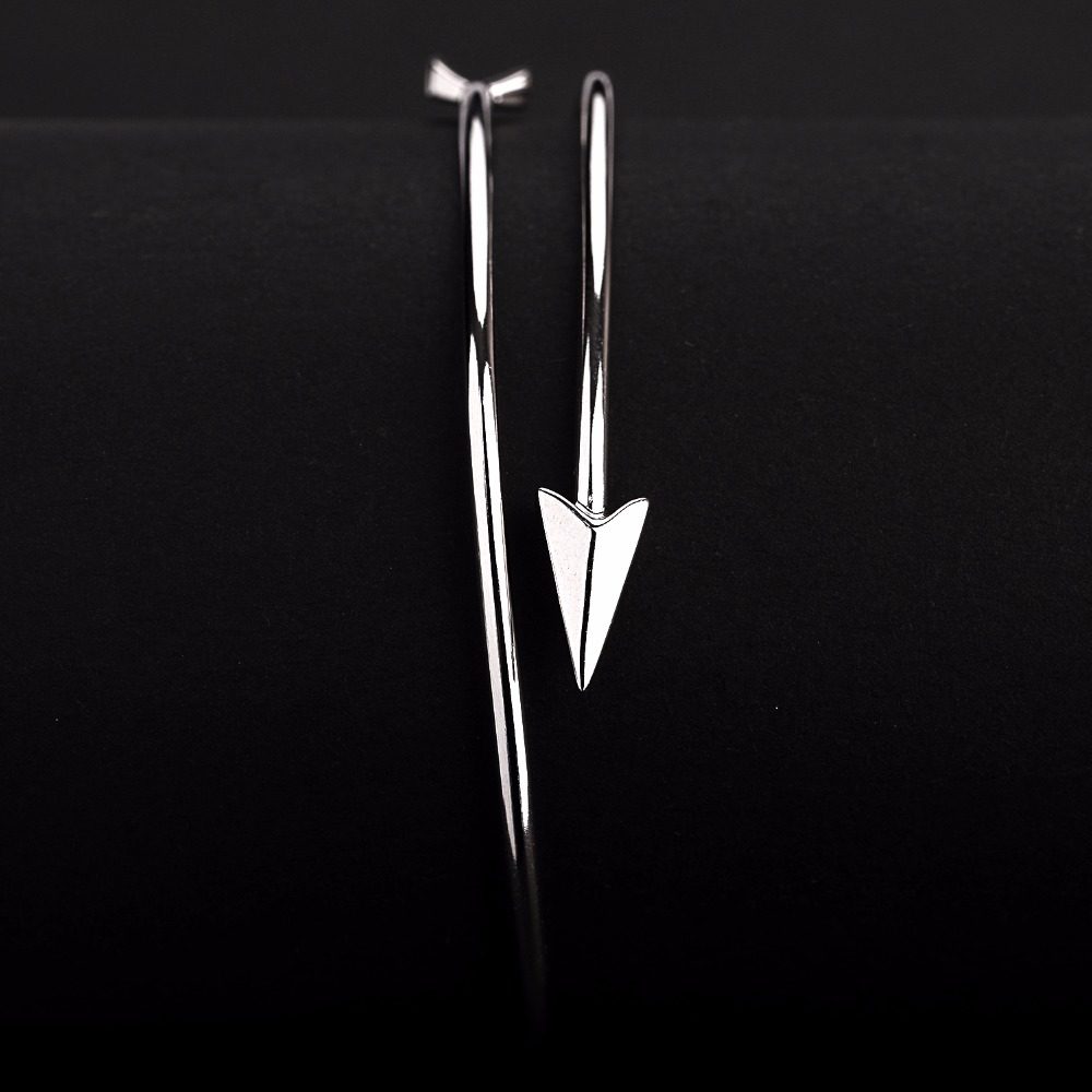 Dropshipping pulsera de plata de flecha de joyería India hecha a mano para mujeres