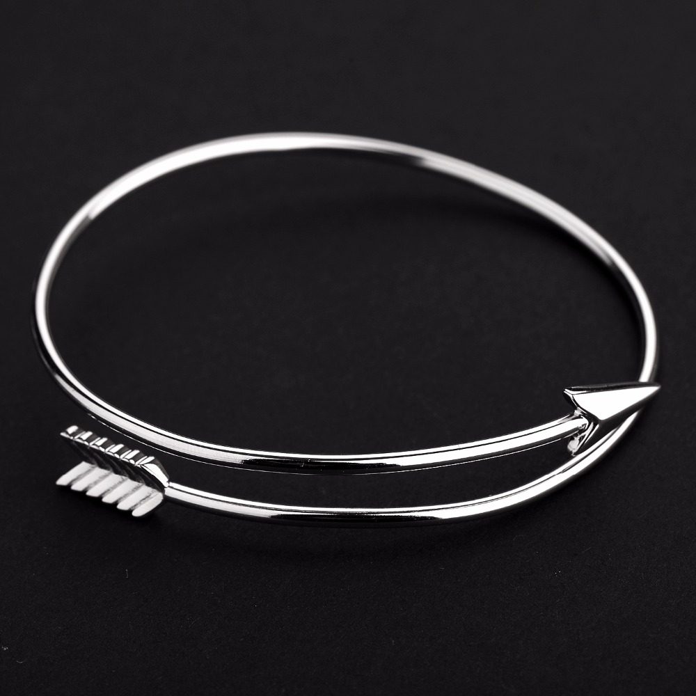 Dropshipping pulsera de plata de flecha de joyería India hecha a mano para mujeres