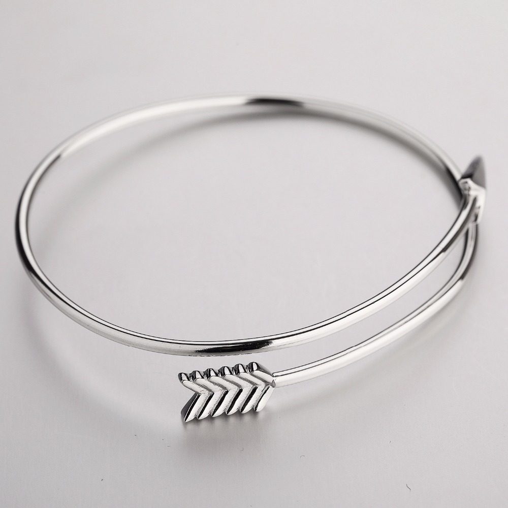 Dropshipping pulsera de plata de flecha de joyería India hecha a mano para mujeres