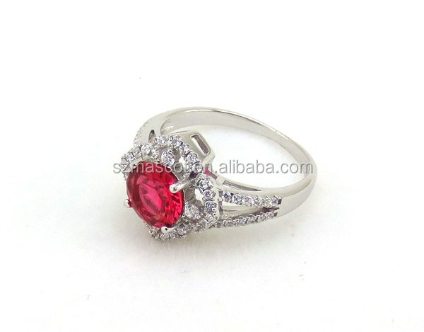 Conjuntos de joyería de plata 925 de cristal rubí de diseño personalizado