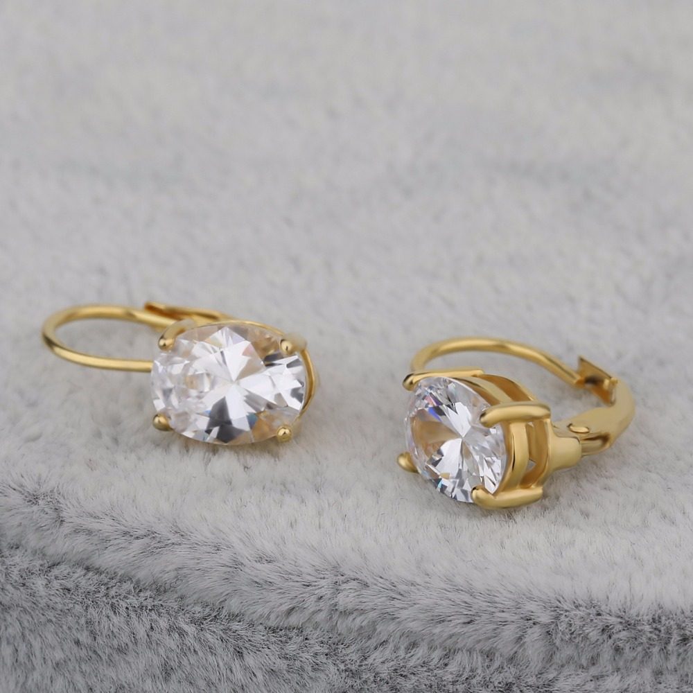 Pendientes de Diseño Bali Chapados en Oro con Circonitas, Nuevo Modelo