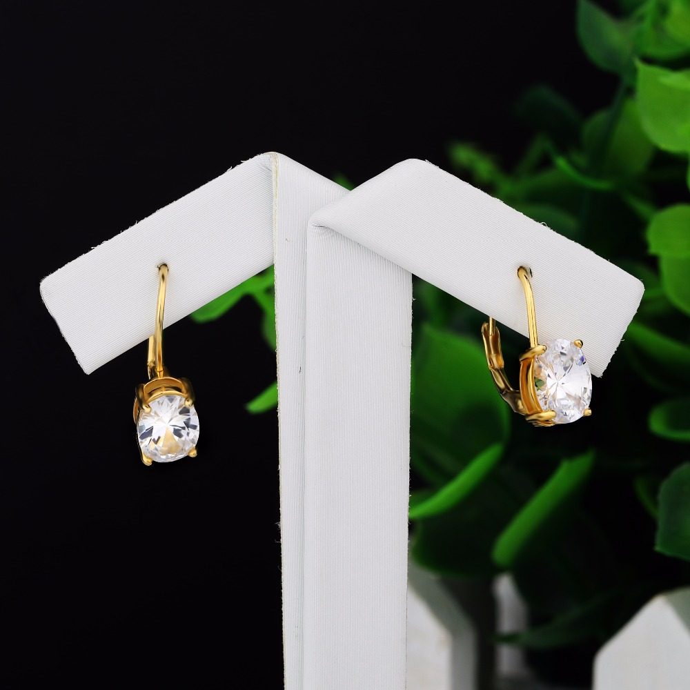 Pendientes de Diseño Bali Chapados en Oro con Circonitas, Nuevo Modelo