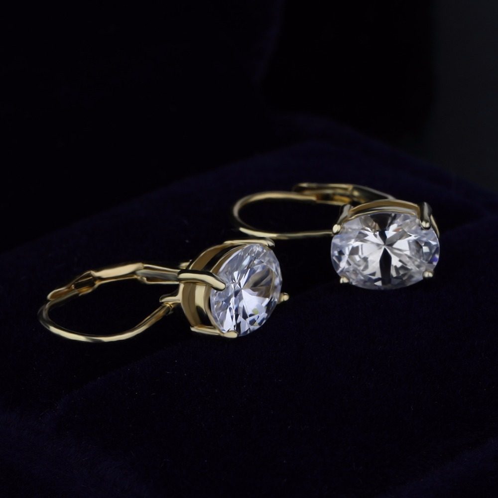 Pendientes de Diseño Bali Chapados en Oro con Circonitas, Nuevo Modelo