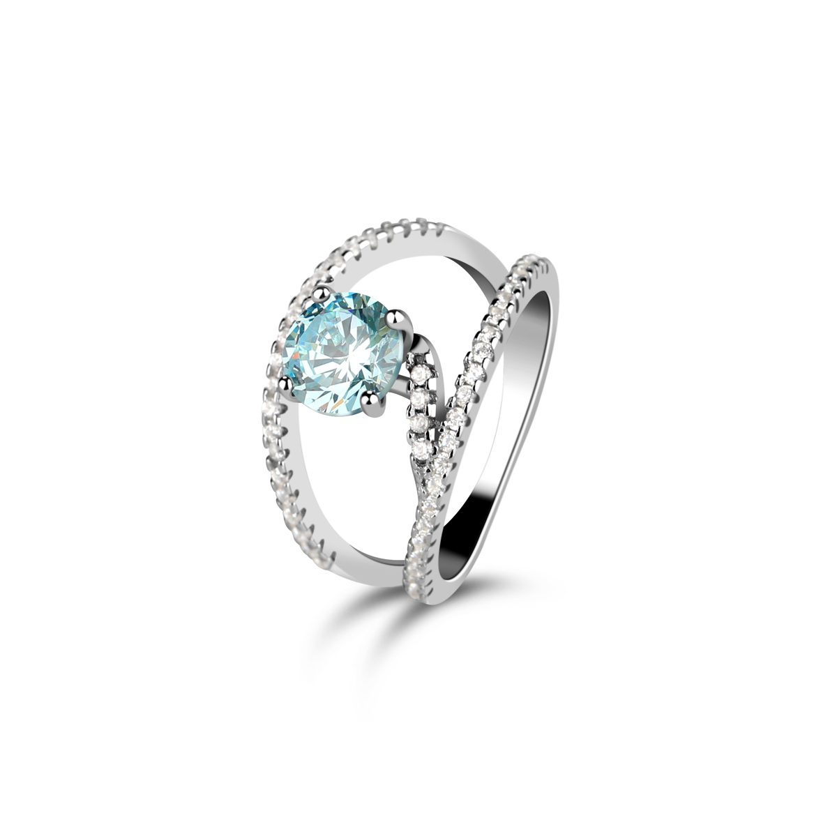 Ascuna-anillos de plata de ley 925 con zirconia cúbica, joyería de graduación, venta al por mayor