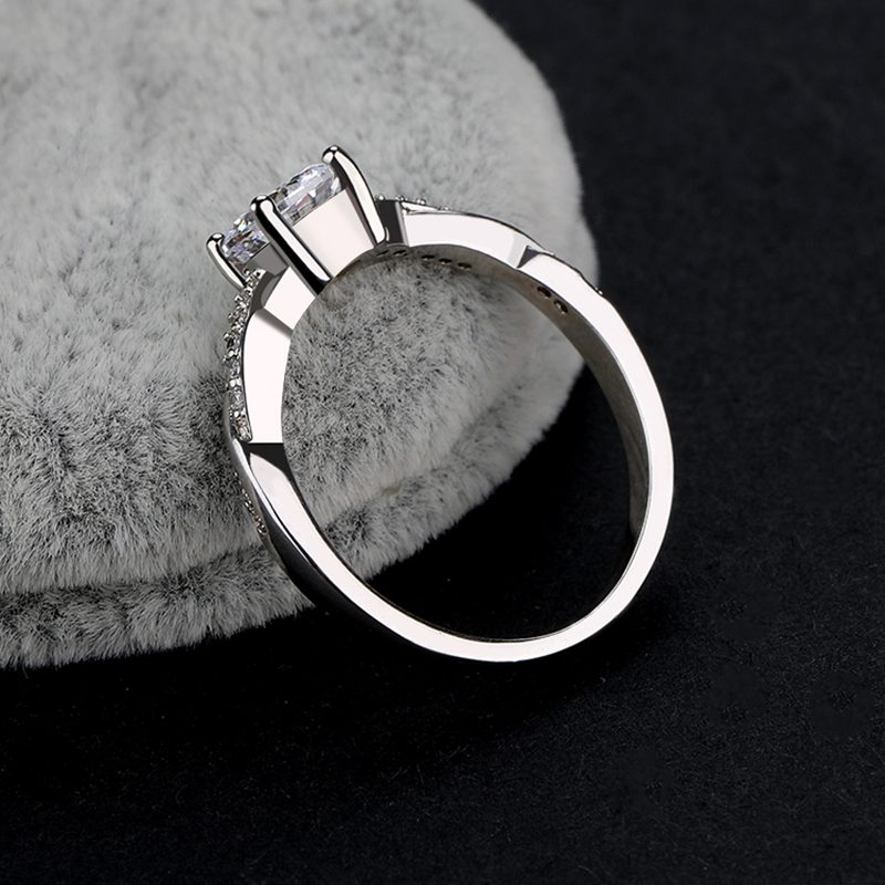 Anillos de Plata 925 con Circonita Cúbica en Forma de Lágrima para Mujer, Joyería de Boda, Gran Venta