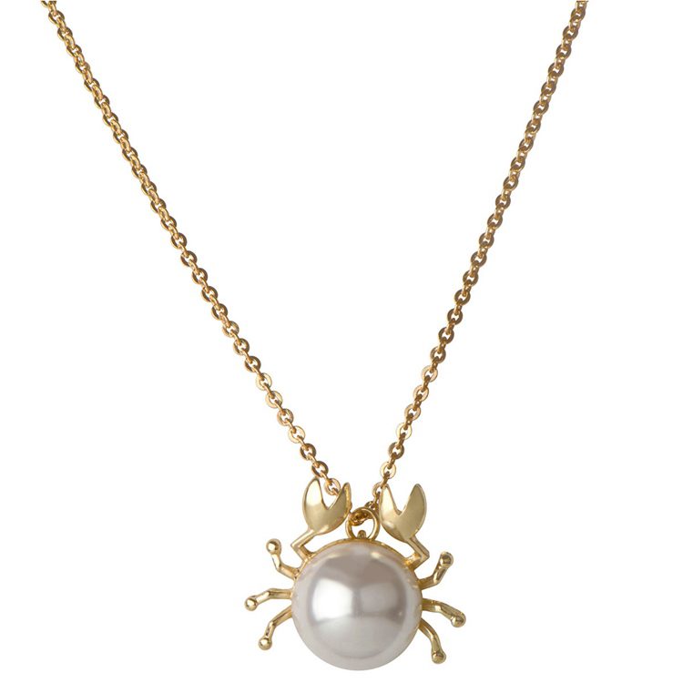 Collar de Perlas, Joyería de Plata de Ley 925, Cadena con Logotipo Personalizado, Diseño de Horóscopo Cáncer, Único y Moderno, Mascota de Shenzhen, IGI