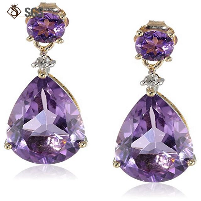 Pendientes de Plata 925 con Amatista