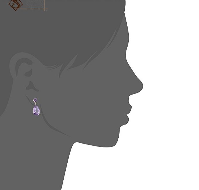 Pendientes de Plata 925 con Amatista