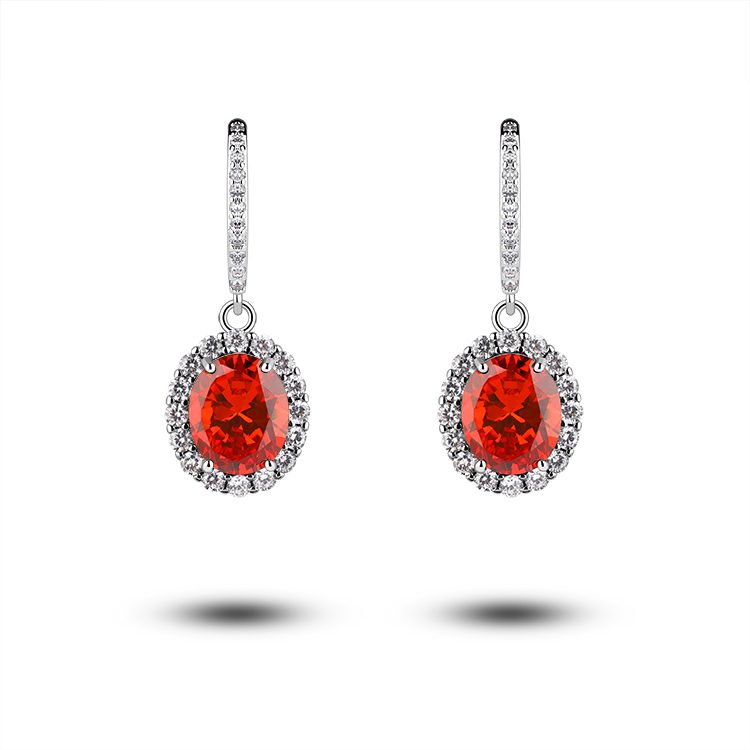 Pendientes clásicos de plata de primera ley y circón para mujer, aretes, plata esterlina 925, Circonia cúbica, zirconia, circonita, zirconita, zirconita, 3A