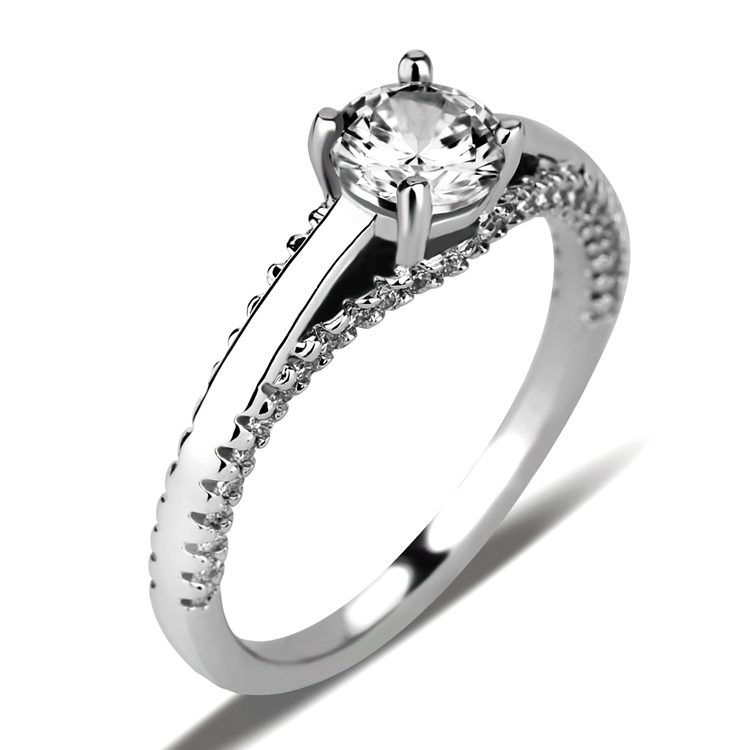 Anillo de boda de circonia cúbica para parejas, de Plata de Ley 925 personalizada, Diamante de moissanita, Halo