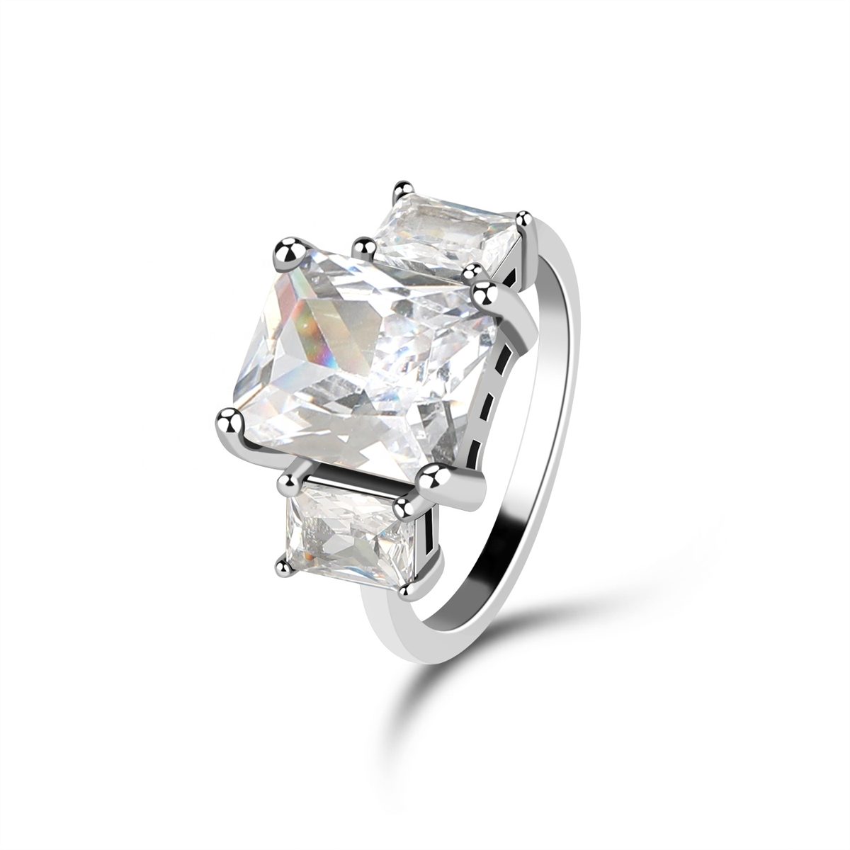 Mascot Custom Crystal 925 Sterling Silver Nuevo estilo Lady Wedding Ring