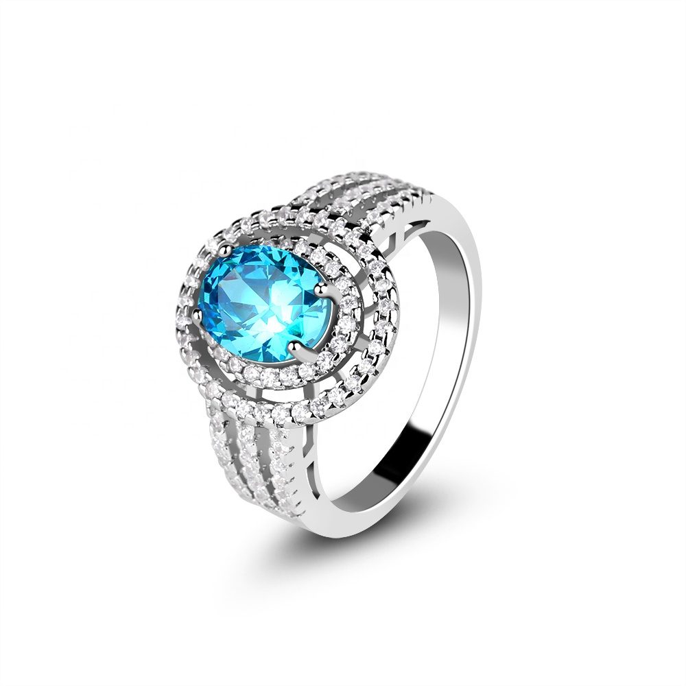 Anillos de Compromiso y Boda de Plata de Ley 925 Personalizados con Piedras Preciosas, Joyería Fina de Moda con Diseño de Mascota
