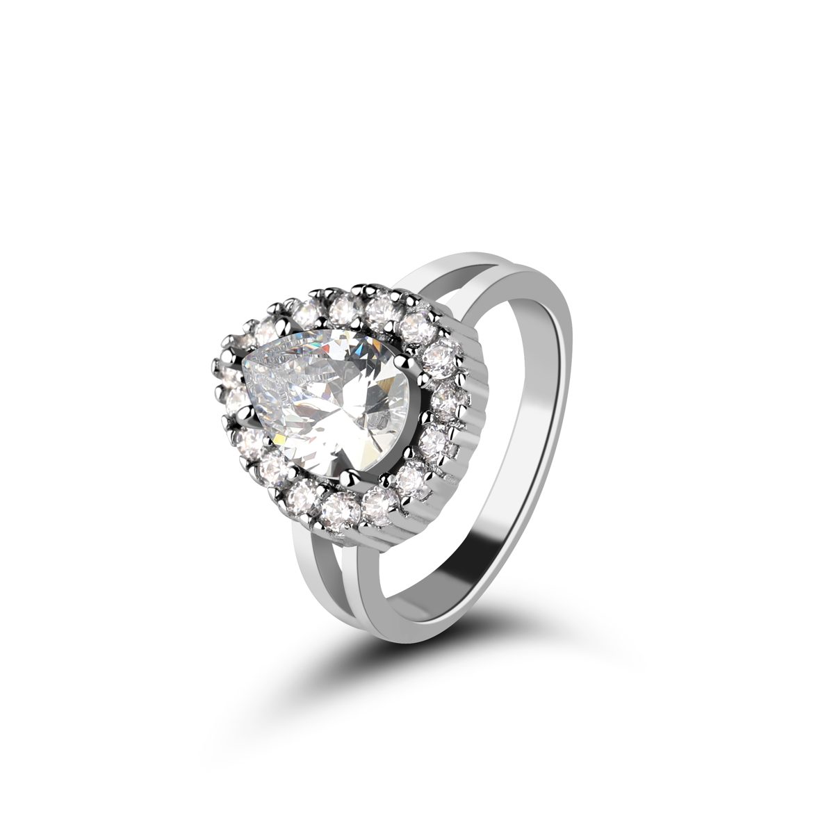 Ascuna-Anillo de plata de ley lassic Timeless para mujer, sortija de boda