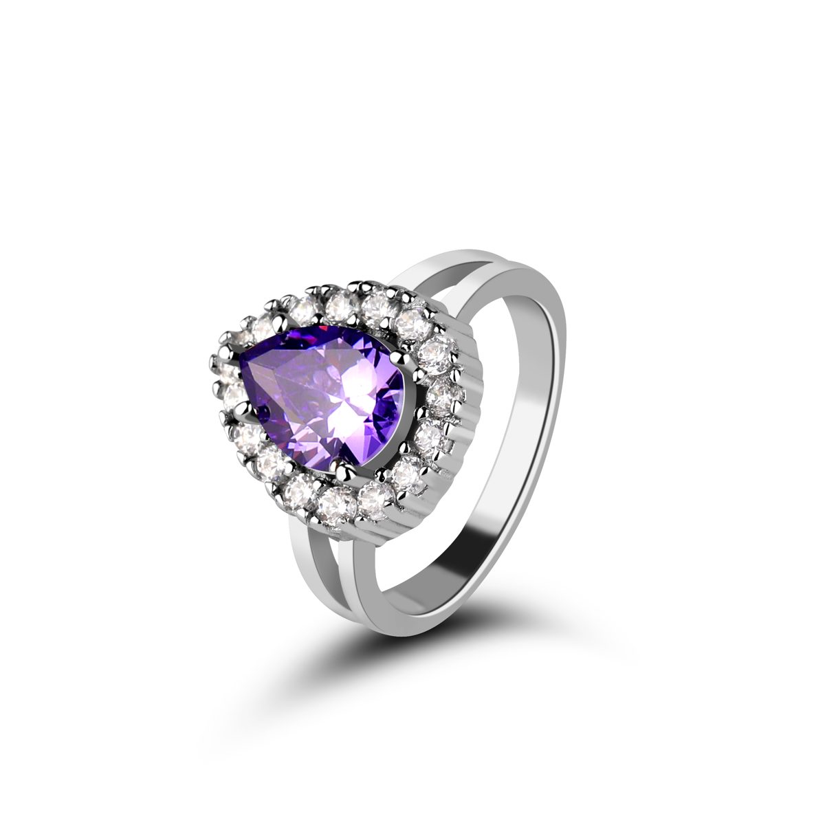 Ascuna-Anillo de plata de ley lassic Timeless para mujer, sortija de boda