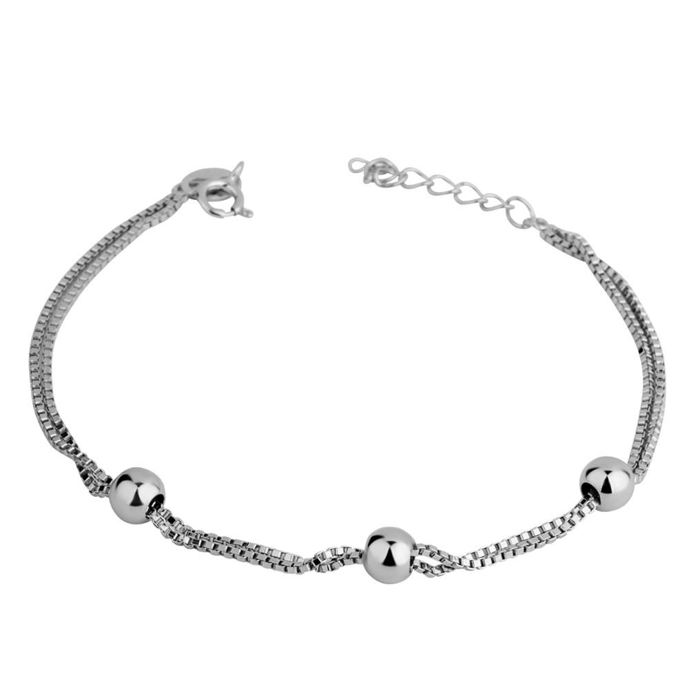 Pulsera DE TENIS chapada en plata de ley 925, corte redondo de princesa, cristales de piedra Cz blanca brillante