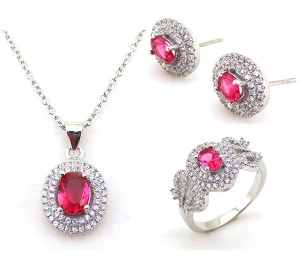 Traje de joyería de plata de moda