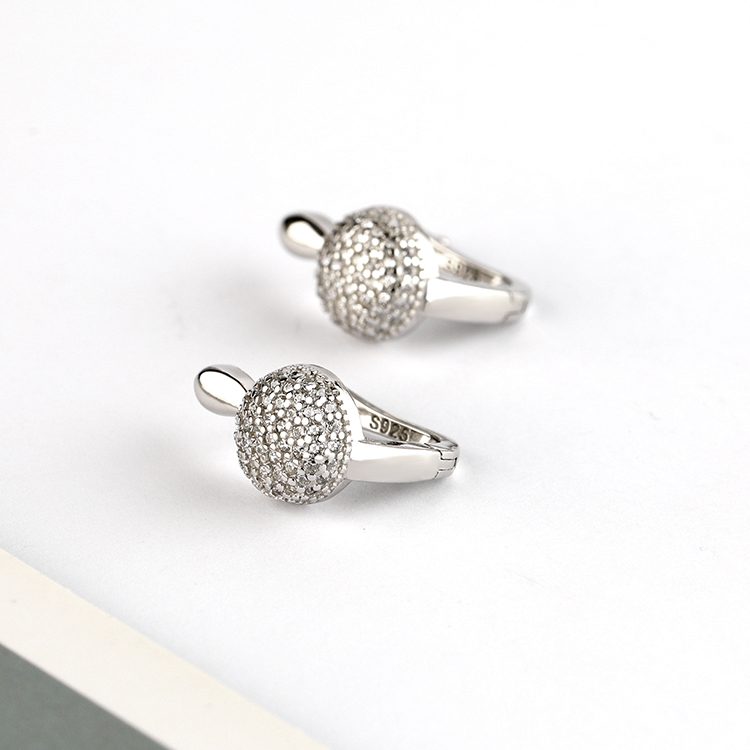 Pendientes de Diamantes Personalizados de Nueva Llegada, Pendientes de Piedras Preciosas para Mujer, Pendientes de Plata de Ley 925, Joyería de Fiesta, Chapados en Rodio