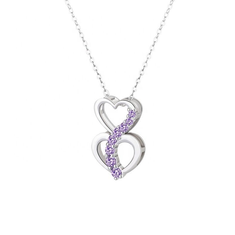 Collar de piedras preciosas para mujer, cadena de corazón de alta calidad