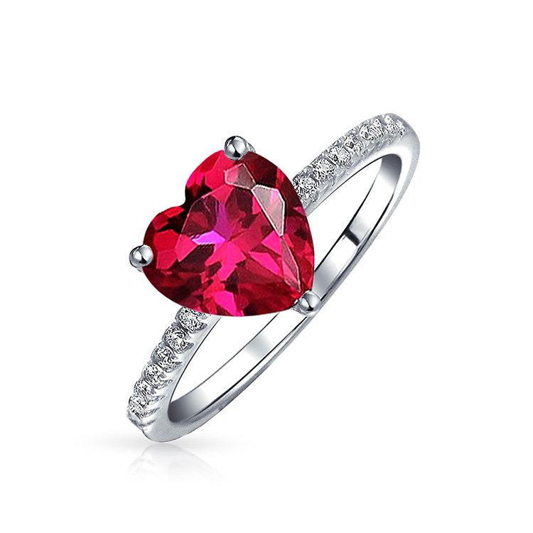 Anillo CZ CLASSIC, Anillos de Compromiso con Piedra en Forma de Corazón, Plata de Ley 925 para Mujer, Venta al por Mayor de Fábrica, Joyería de Plata Roja, Mascota