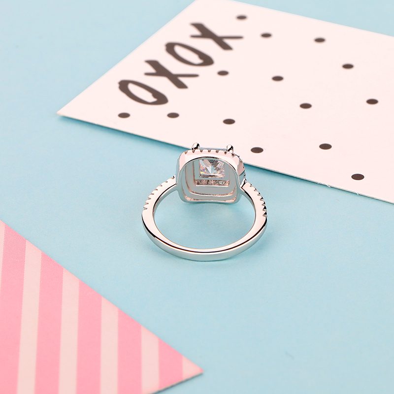 Anillo de plata de alta calidad para mujer, joyería de plata 925 chapada en oro con anillos de piedras preciosas