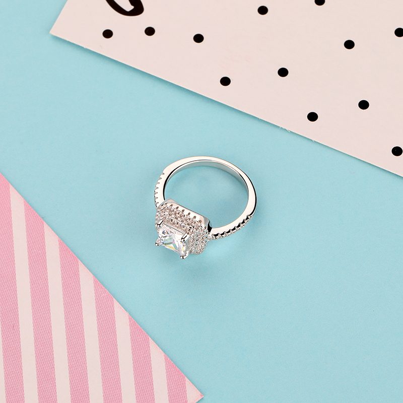 Anillo de plata de alta calidad para mujer, joyería de plata 925 chapada en oro con anillos de piedras preciosas