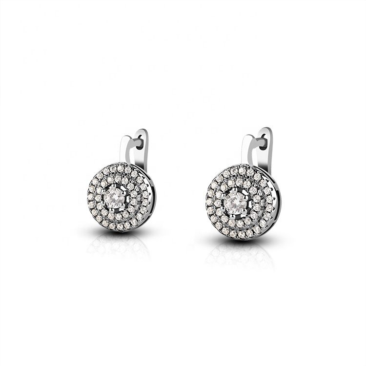 Joyería de plata de ley 925 personalizada de alta calidad, pendientes de moissanita, joyería, pendientes para mujer, accesorios para mujer