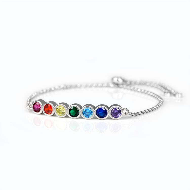 Pulsera Nueva 2020 de Plata de Ley 925, Joyería de Moda al por Mayor de Fábrica, Cristal Multicolor para Mujer, 30 Diseños Personalizados a la Moda