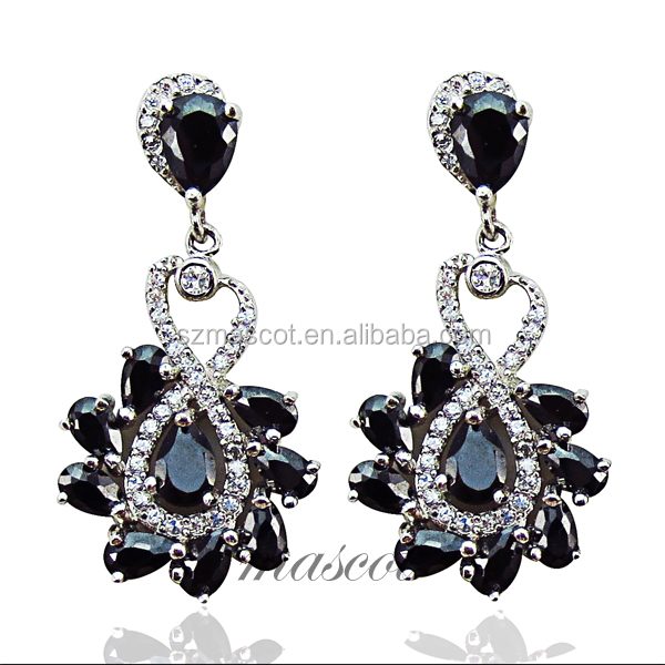 Pendientes de Cristal Jhumka Grandes con Flores a la Moda para Niñas